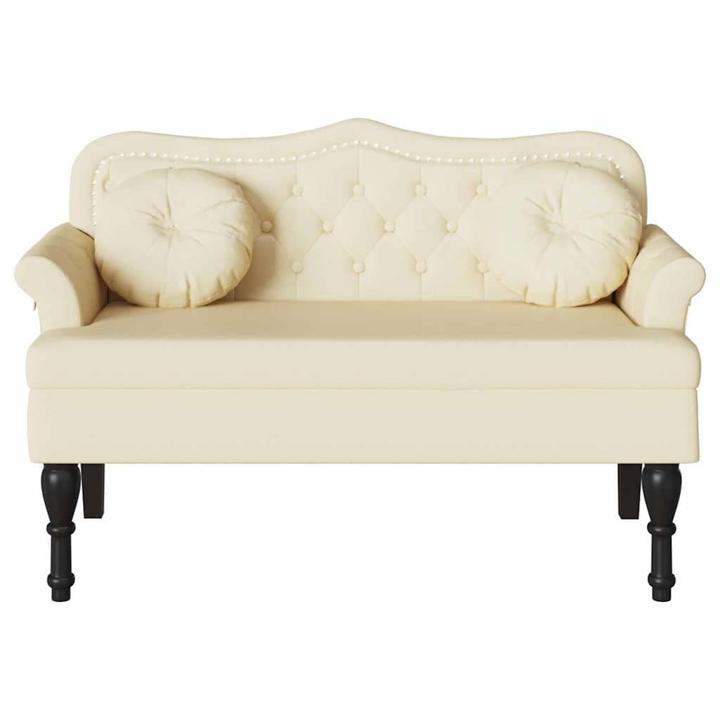 vidaXL Fotel Chesterfield Kremowy 120,5 x 65 x 75 cm Skóra ekologiczna