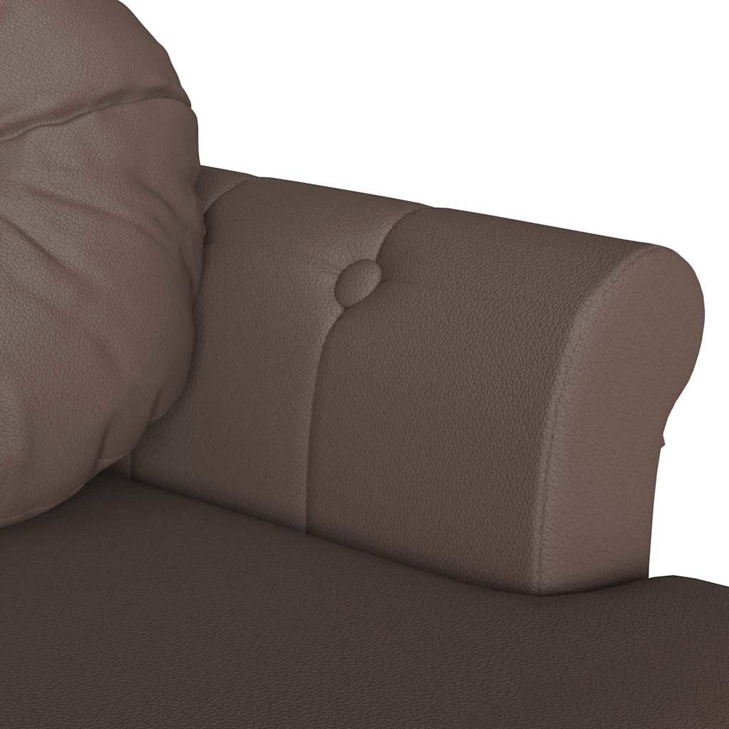 vidaXL Fotel Chesterfield Brązowy 120,5 x 65 x 75 cm Skóra ekologiczna
