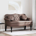 vidaXL Fotel Chesterfield Brązowy 120,5 x 65 x 75 cm Skóra ekologiczna