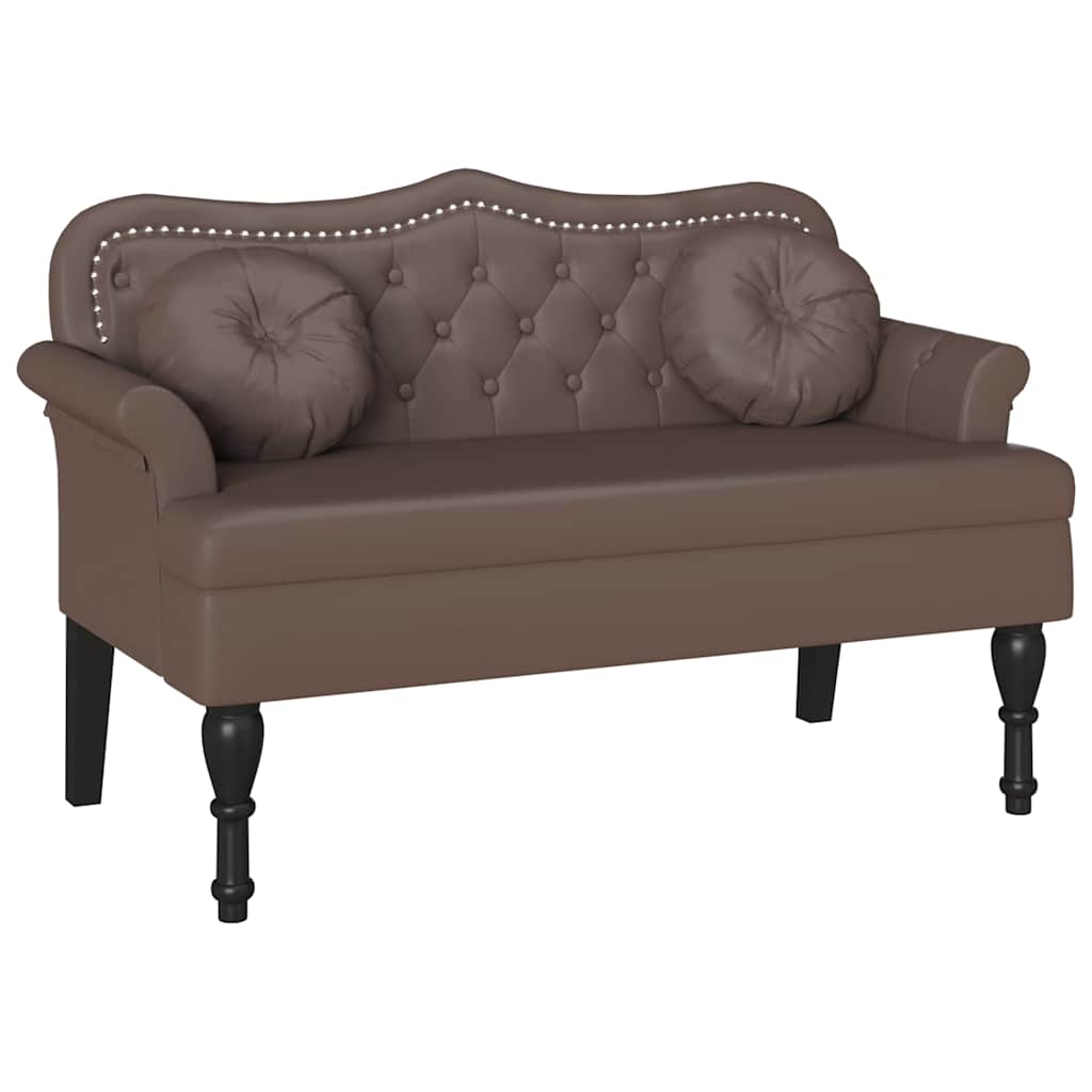 vidaXL Fotel Chesterfield Brązowy 120,5 x 65 x 75 cm Skóra ekologiczna