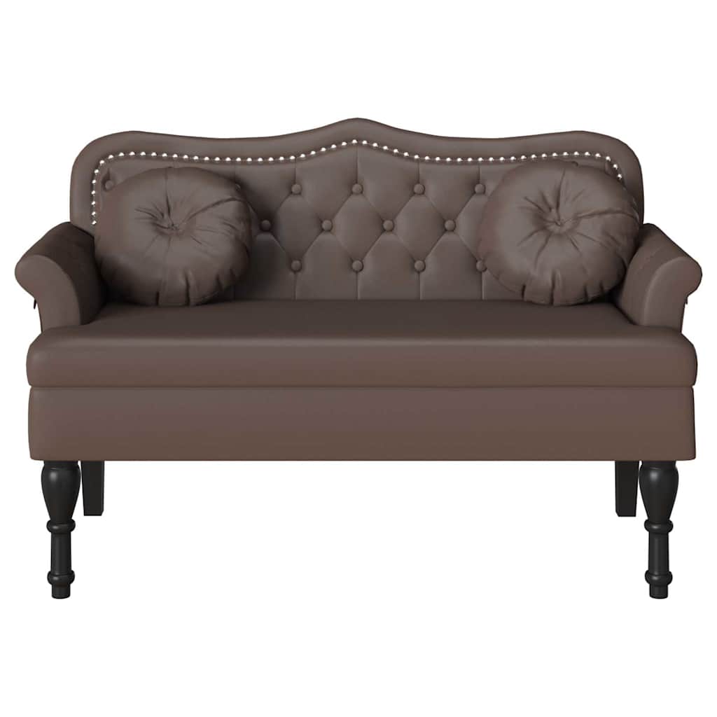 vidaXL Fotel Chesterfield Brązowy 120,5 x 65 x 75 cm Skóra ekologiczna