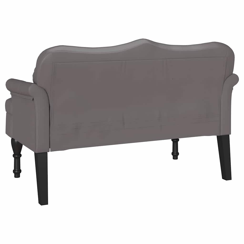 vidaXL Fotel Chesterfield Szary 120,5 x 65 x 75 cm Skóra ekologiczna