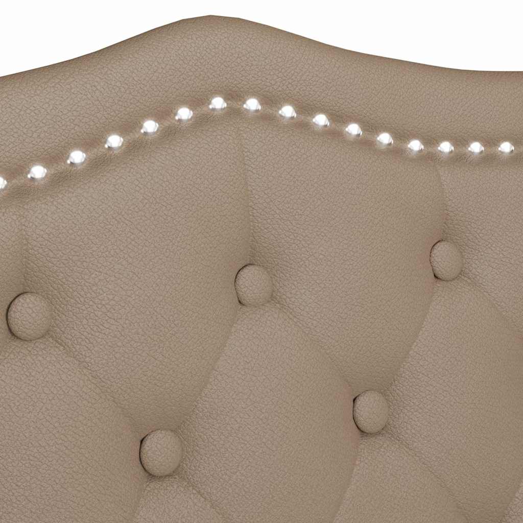 vidaXL Fotel Chesterfield z poduszką Cappuccino 120,5 x 65 x 75 cm