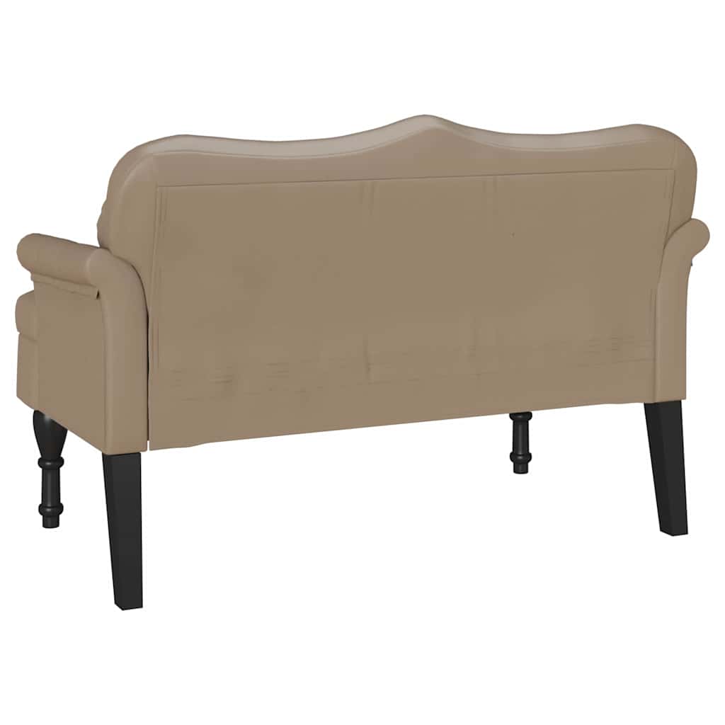 vidaXL Fotel Chesterfield z poduszką Cappuccino 120,5 x 65 x 75 cm