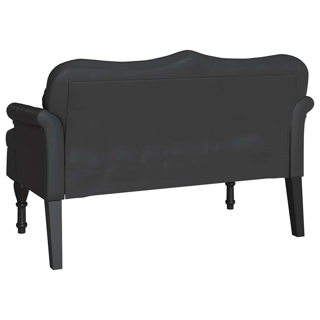 vidaXL Fotel Chesterfield Czarny 120,5 x 65 x 75 cm Skóra ekologiczna