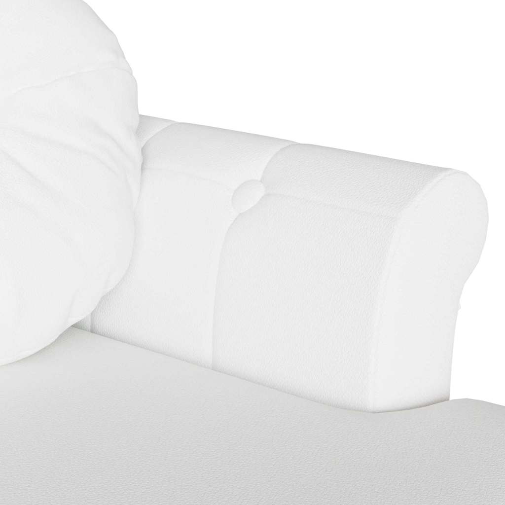 vidaXL Fotel Chesterfield Biały 120,5 x 65 x 75 cm Skóra ekologiczna