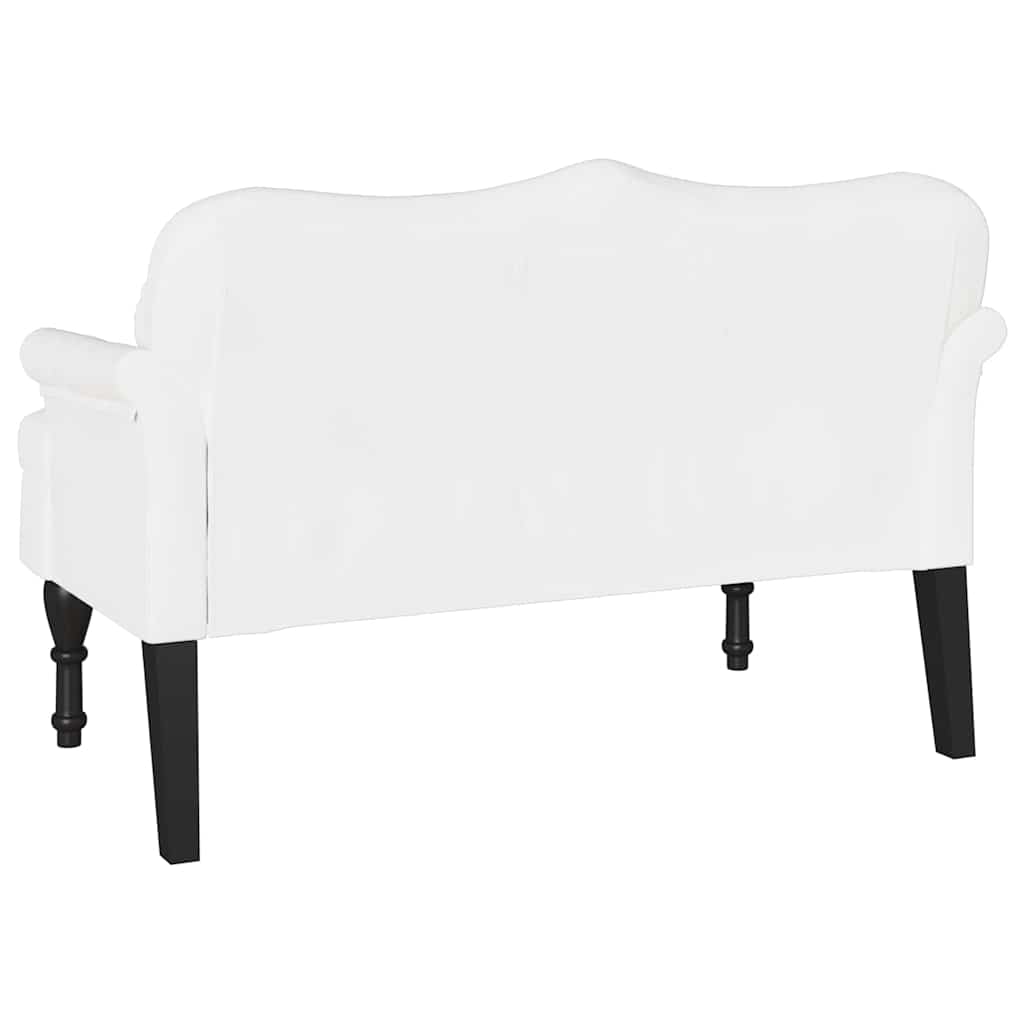 vidaXL Fotel Chesterfield Biały 120,5 x 65 x 75 cm Skóra ekologiczna