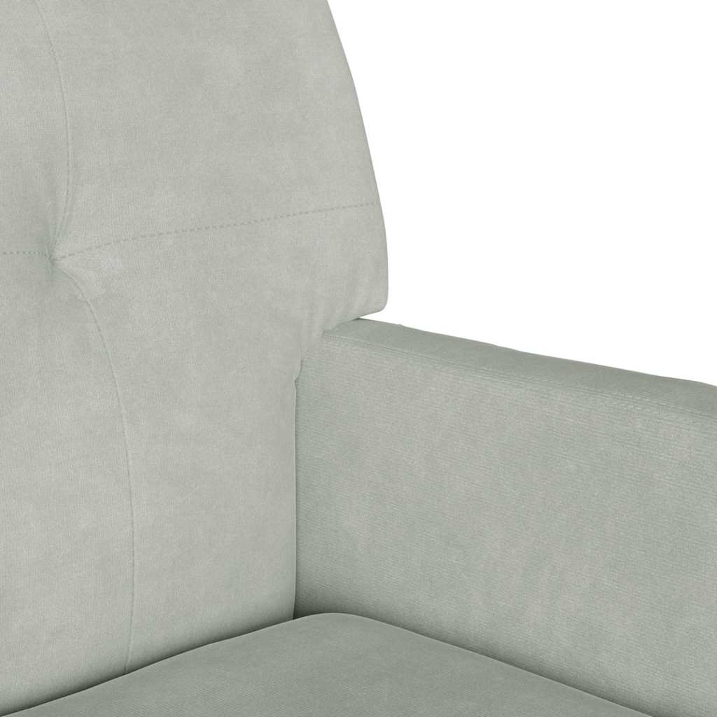 vidaXL Fotel Chesterfield Jasnoszary 112 x 65,5 x 75 cm Aksamit