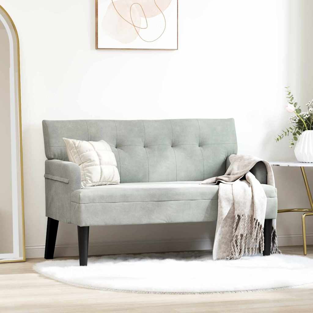 vidaXL Fotel Chesterfield Jasnoszary 112 x 65,5 x 75 cm Aksamit