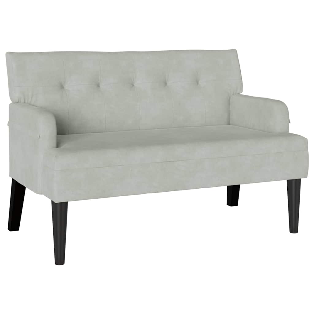 vidaXL Fotel Chesterfield Jasnoszary 112 x 65,5 x 75 cm Aksamit