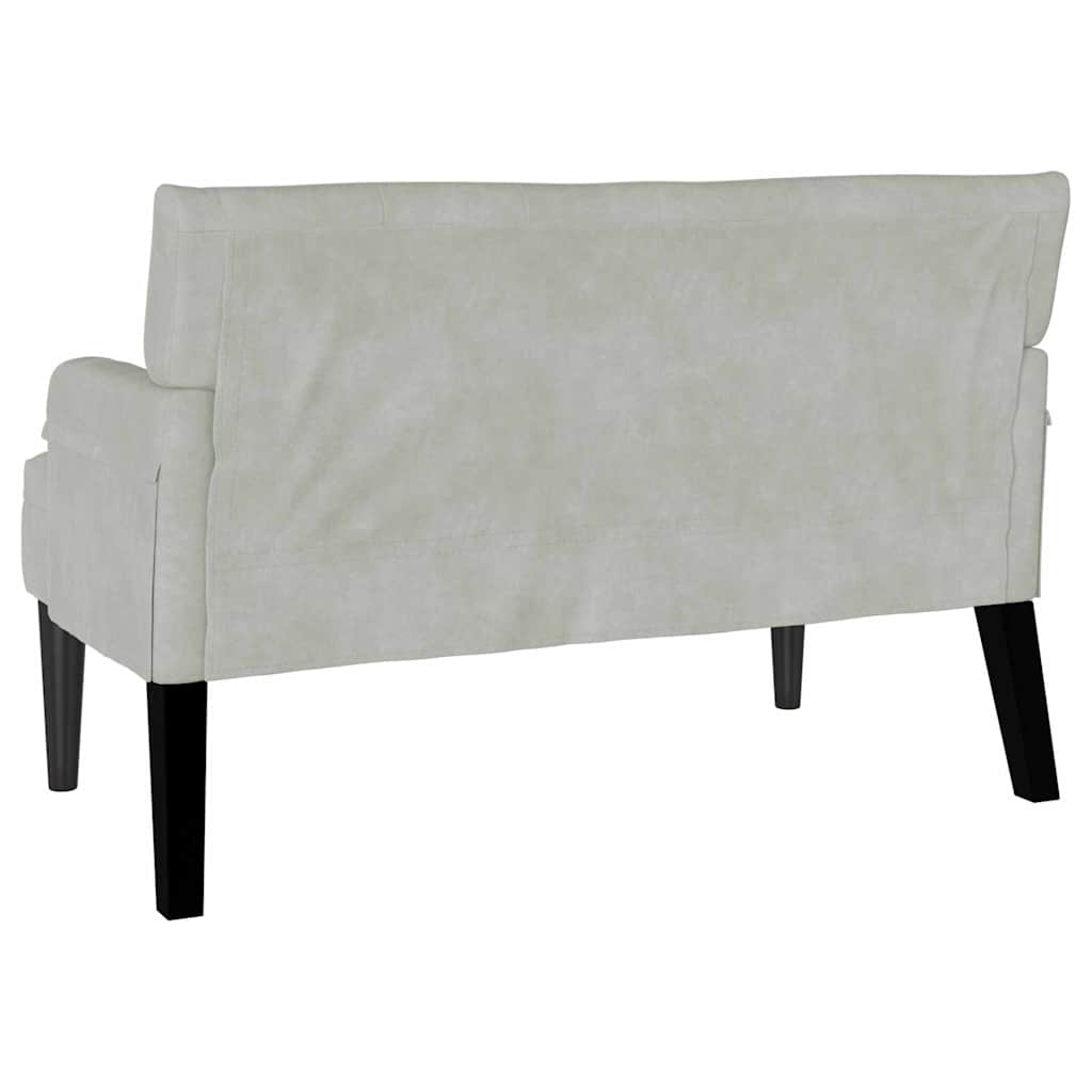 vidaXL Fotel Chesterfield Jasnoszary 112 x 65,5 x 75 cm Aksamit