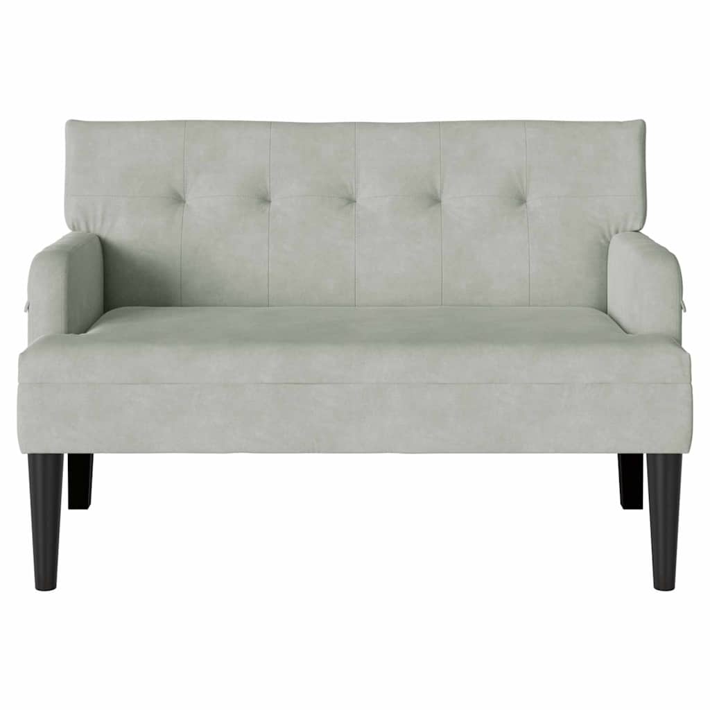 vidaXL Fotel Chesterfield Jasnoszary 112 x 65,5 x 75 cm Aksamit