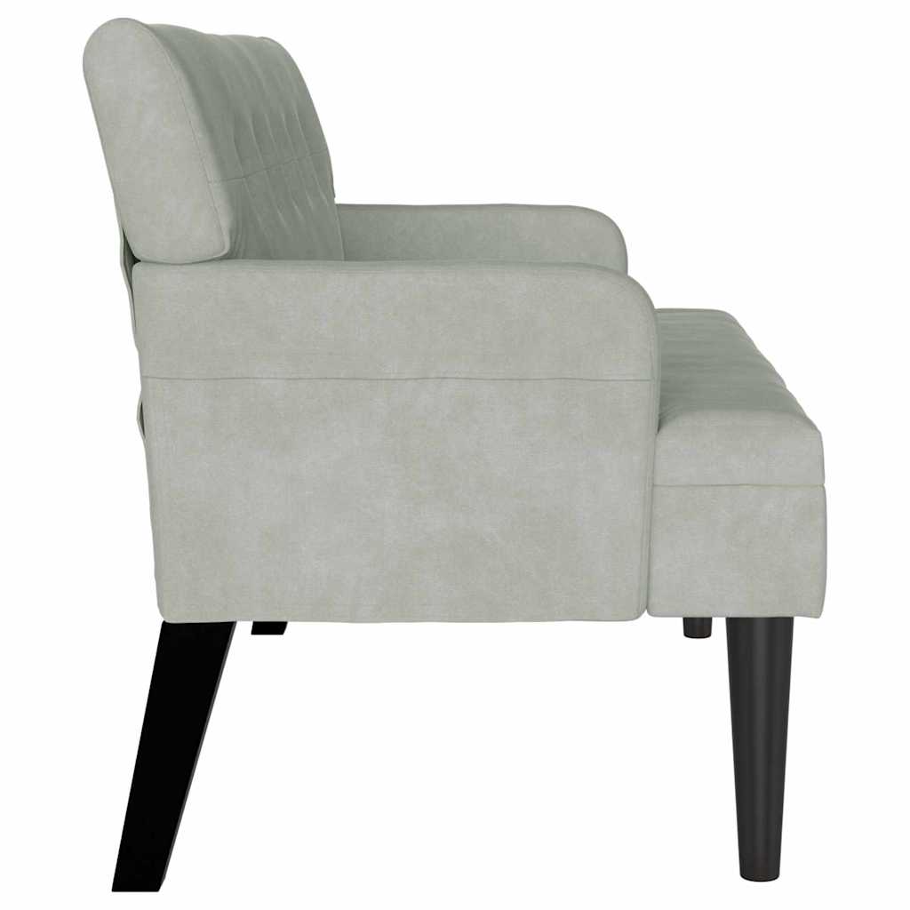 vidaXL Fotel Chesterfield Jasnoszary 112 x 65,5 x 75 cm Aksamit