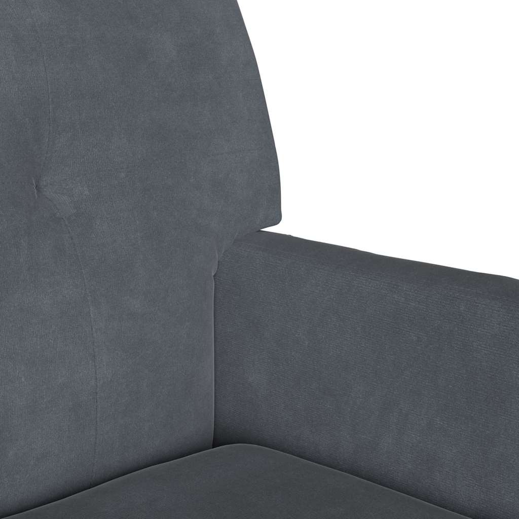 vidaXL Fotel Chesterfield Ciemnoszary 112 x 65,5 x 75 cm Aksamit