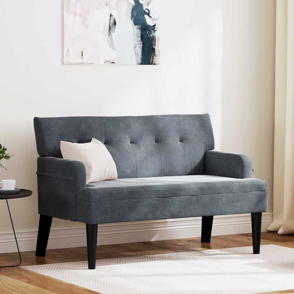 vidaXL Fotel Chesterfield Ciemnoszary 112 x 65,5 x 75 cm Aksamit