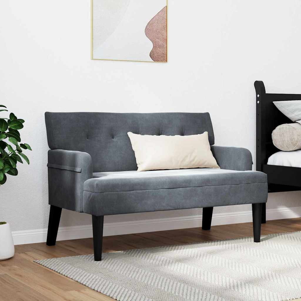 vidaXL Fotel Chesterfield Ciemnoszary 112 x 65,5 x 75 cm Aksamit