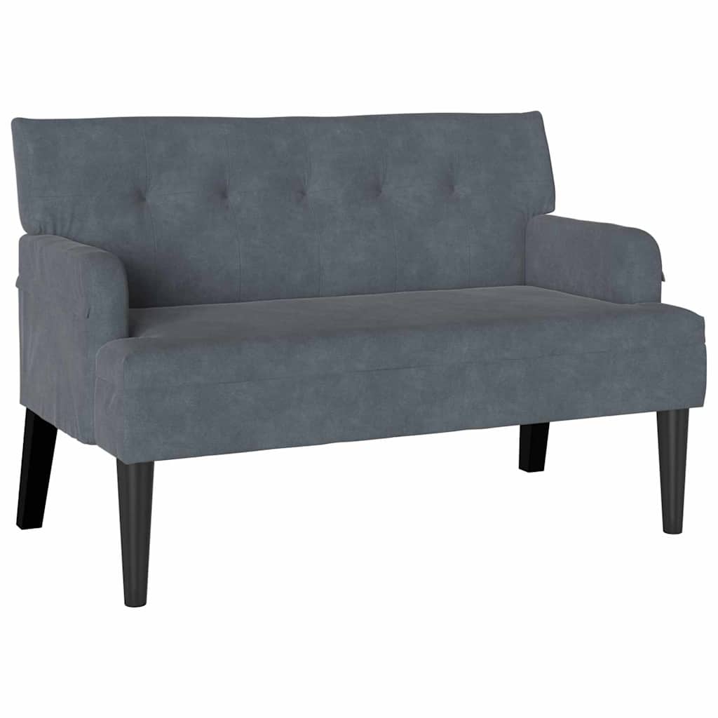 vidaXL Fotel Chesterfield Ciemnoszary 112 x 65,5 x 75 cm Aksamit