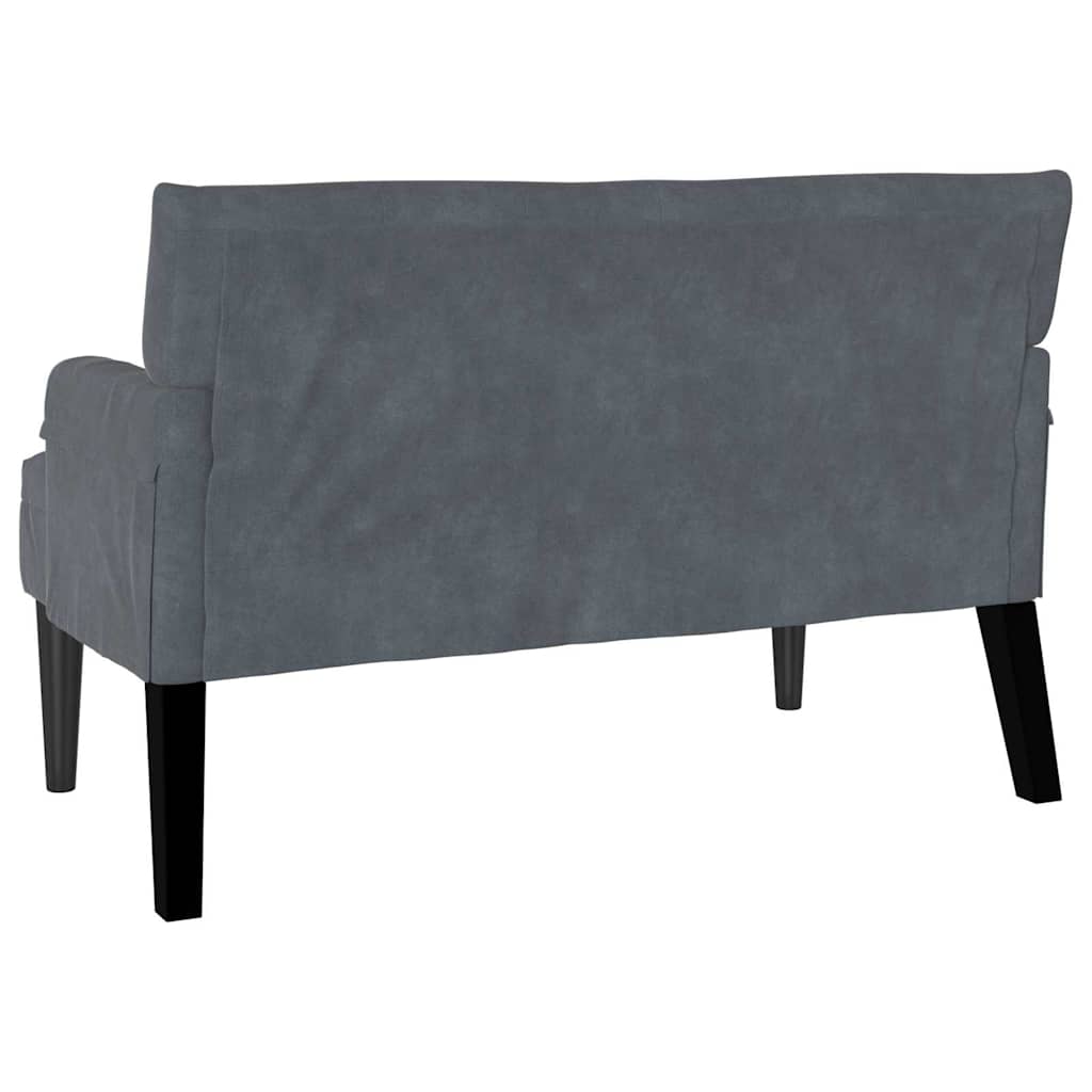 vidaXL Fotel Chesterfield Ciemnoszary 112 x 65,5 x 75 cm Aksamit