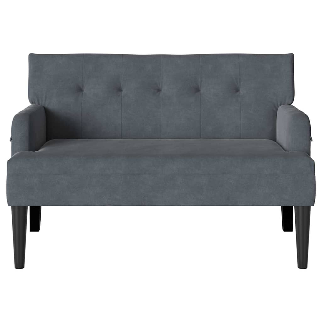 vidaXL Fotel Chesterfield Ciemnoszary 112 x 65,5 x 75 cm Aksamit