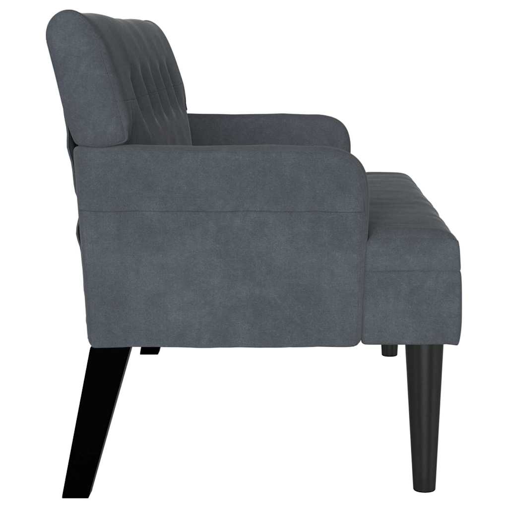 vidaXL Fotel Chesterfield Ciemnoszary 112 x 65,5 x 75 cm Aksamit