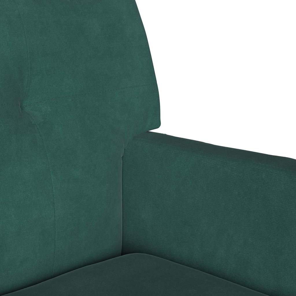 vidaXL Fotel Chesterfield Ciemna zieleń 112 x 65,5 x 75 cm Aksamit