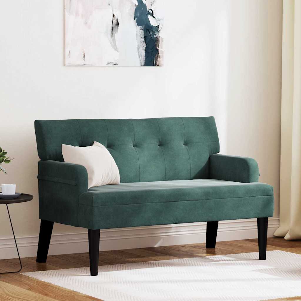 vidaXL Fotel Chesterfield Ciemna zieleń 112 x 65,5 x 75 cm Aksamit