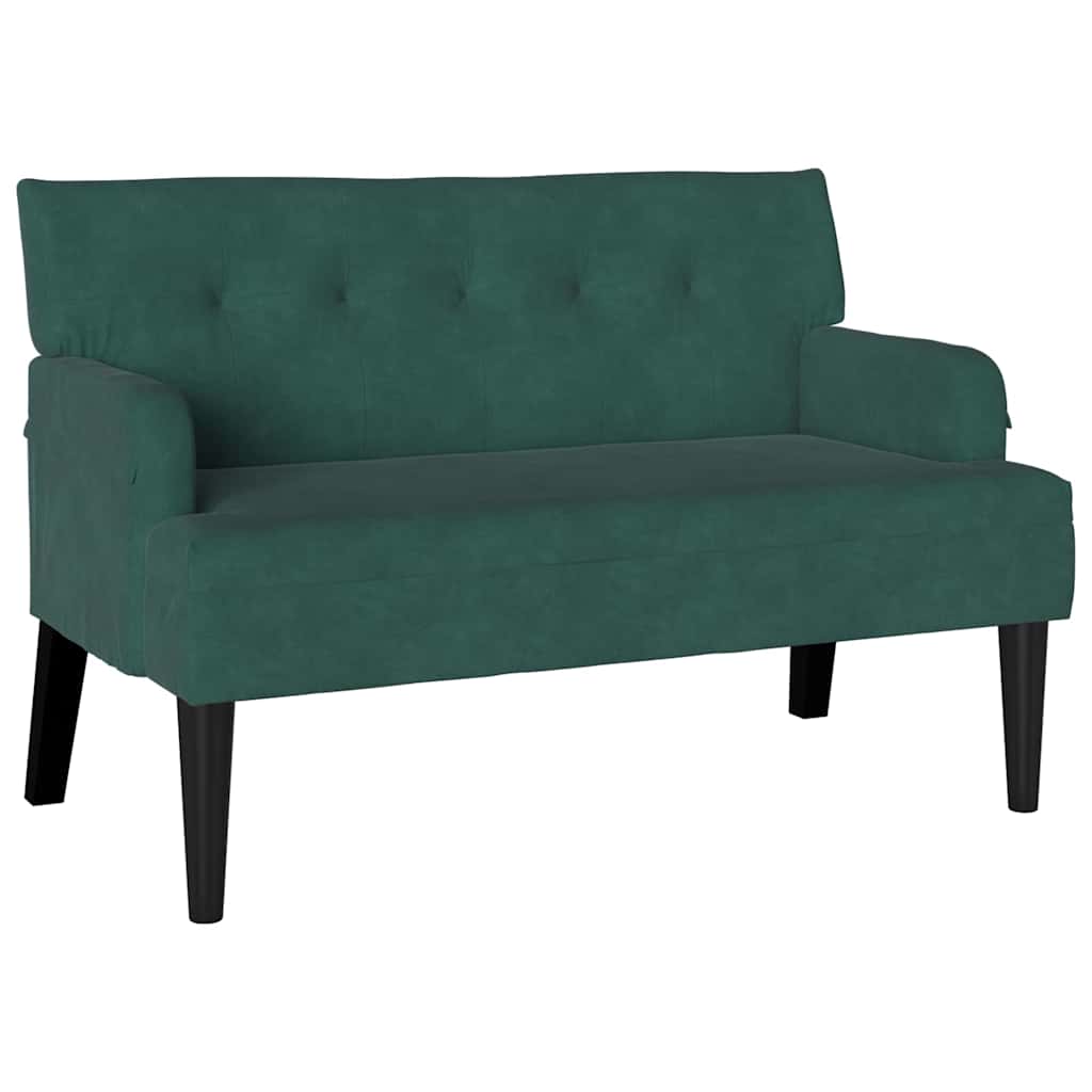 vidaXL Fotel Chesterfield Ciemna zieleń 112 x 65,5 x 75 cm Aksamit