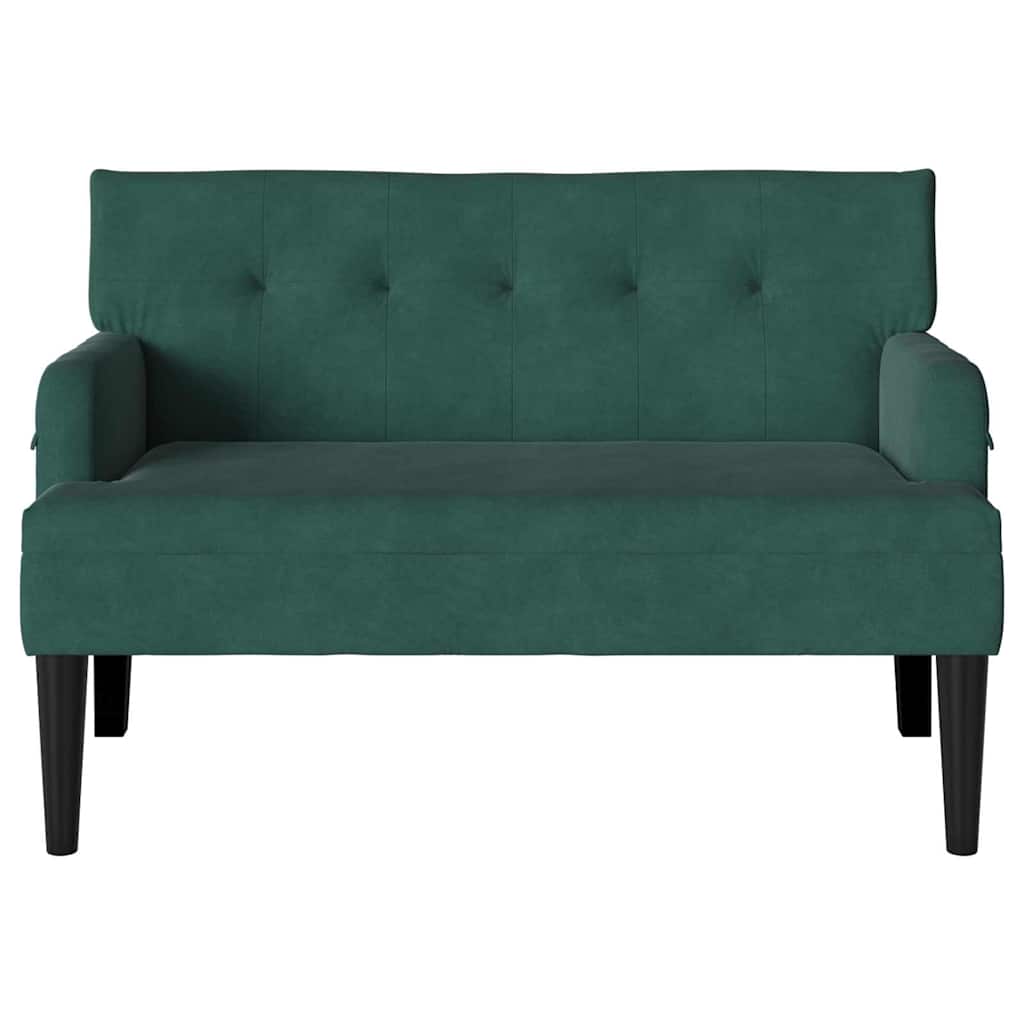 vidaXL Fotel Chesterfield Ciemna zieleń 112 x 65,5 x 75 cm Aksamit
