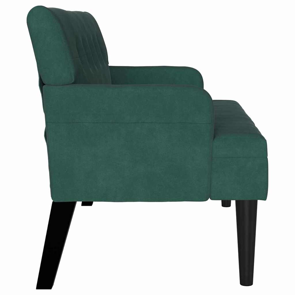 vidaXL Fotel Chesterfield Ciemna zieleń 112 x 65,5 x 75 cm Aksamit