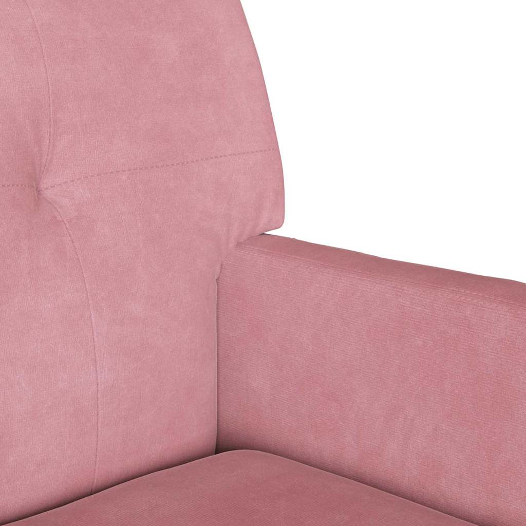 vidaXL Fotel Chesterfield Różowy 112 x 65,5 x 75 cm Aksamit