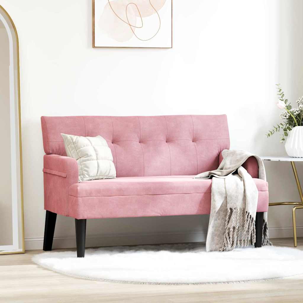 vidaXL Fotel Chesterfield Różowy 112 x 65,5 x 75 cm Aksamit