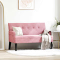 vidaXL Fotel Chesterfield Różowy 112 x 65,5 x 75 cm Aksamit