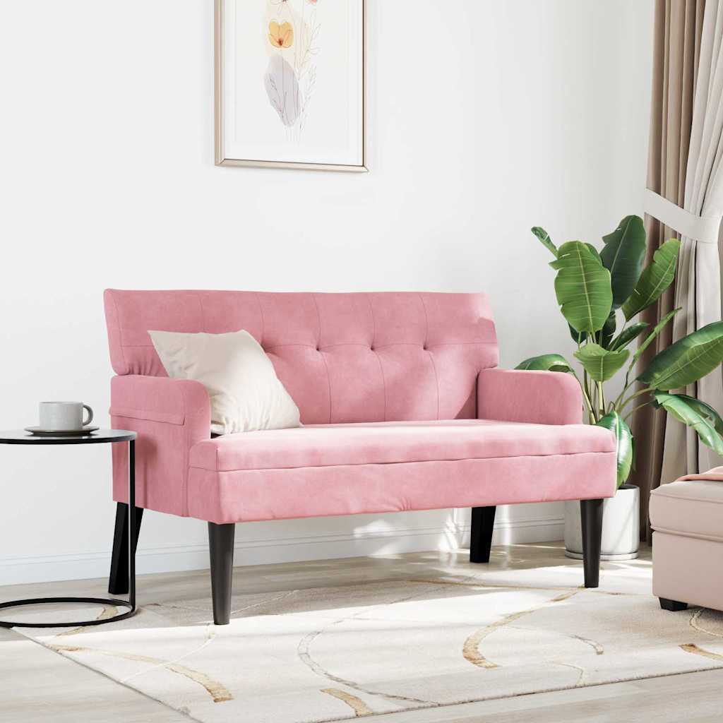 vidaXL Fotel Chesterfield Różowy 112 x 65,5 x 75 cm Aksamit