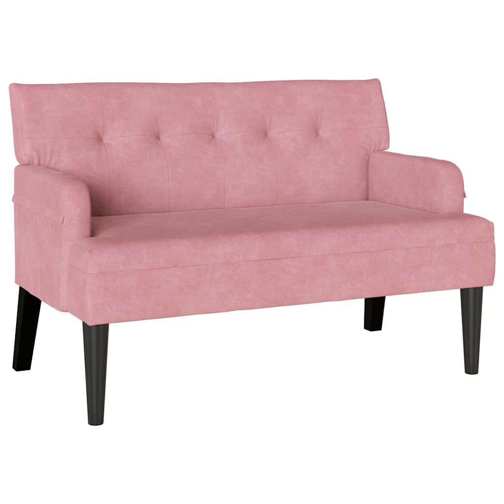 vidaXL Fotel Chesterfield Różowy 112 x 65,5 x 75 cm Aksamit