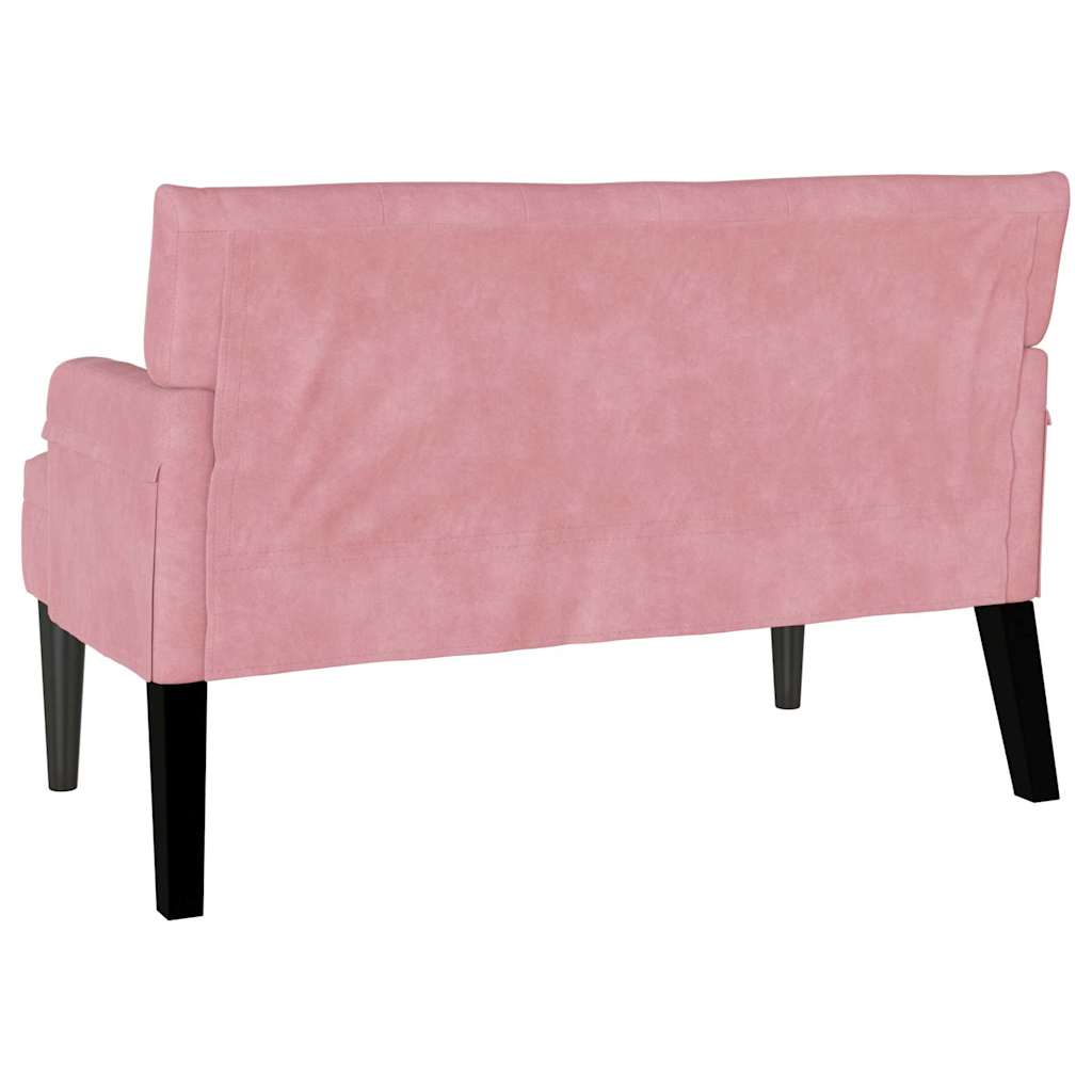 vidaXL Fotel Chesterfield Różowy 112 x 65,5 x 75 cm Aksamit