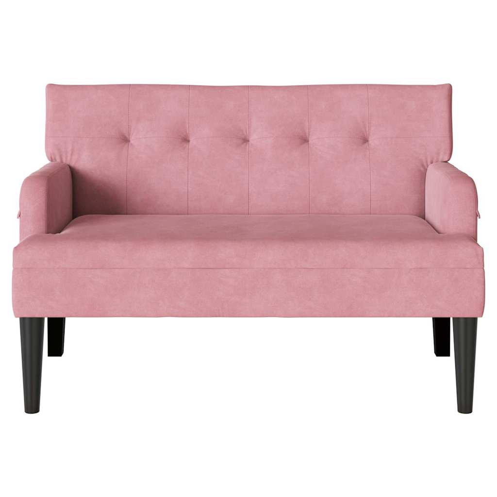 vidaXL Fotel Chesterfield Różowy 112 x 65,5 x 75 cm Aksamit