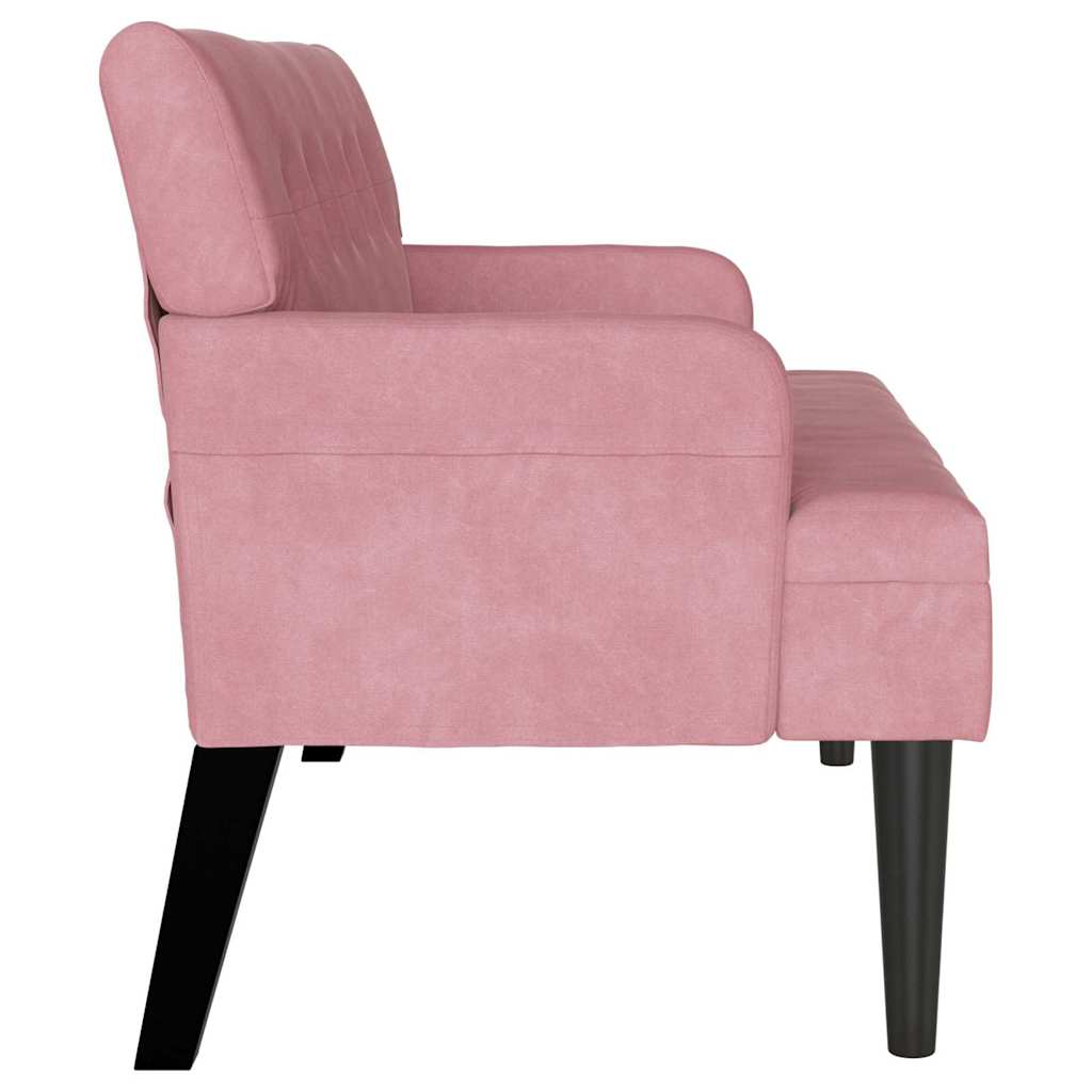 vidaXL Fotel Chesterfield Różowy 112 x 65,5 x 75 cm Aksamit