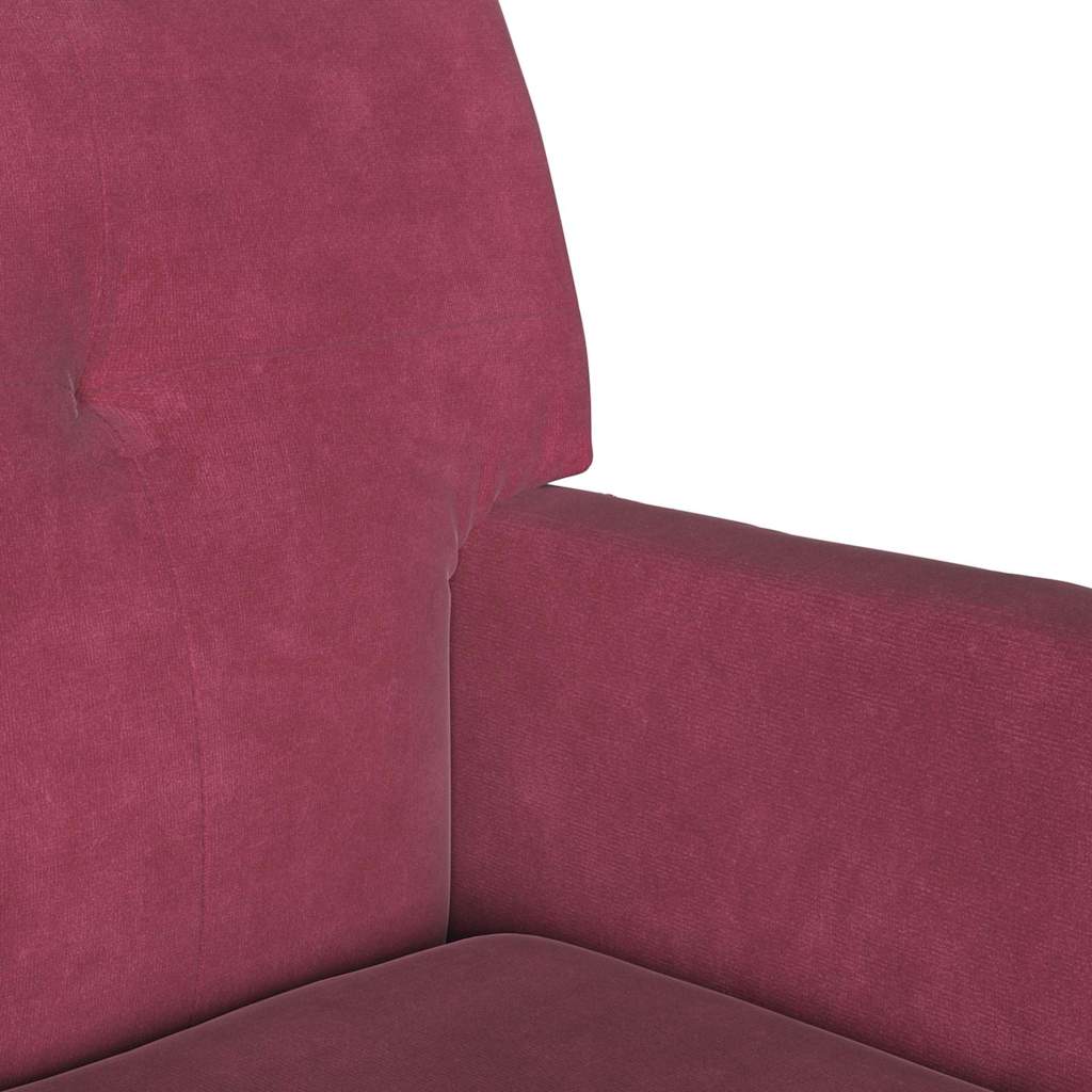 vidaXL Fotel Chesterfield Czerwone wino 112 x 65,5 x 75 cm Aksamit