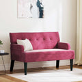 vidaXL Fotel Chesterfield Czerwone wino 112 x 65,5 x 75 cm Aksamit