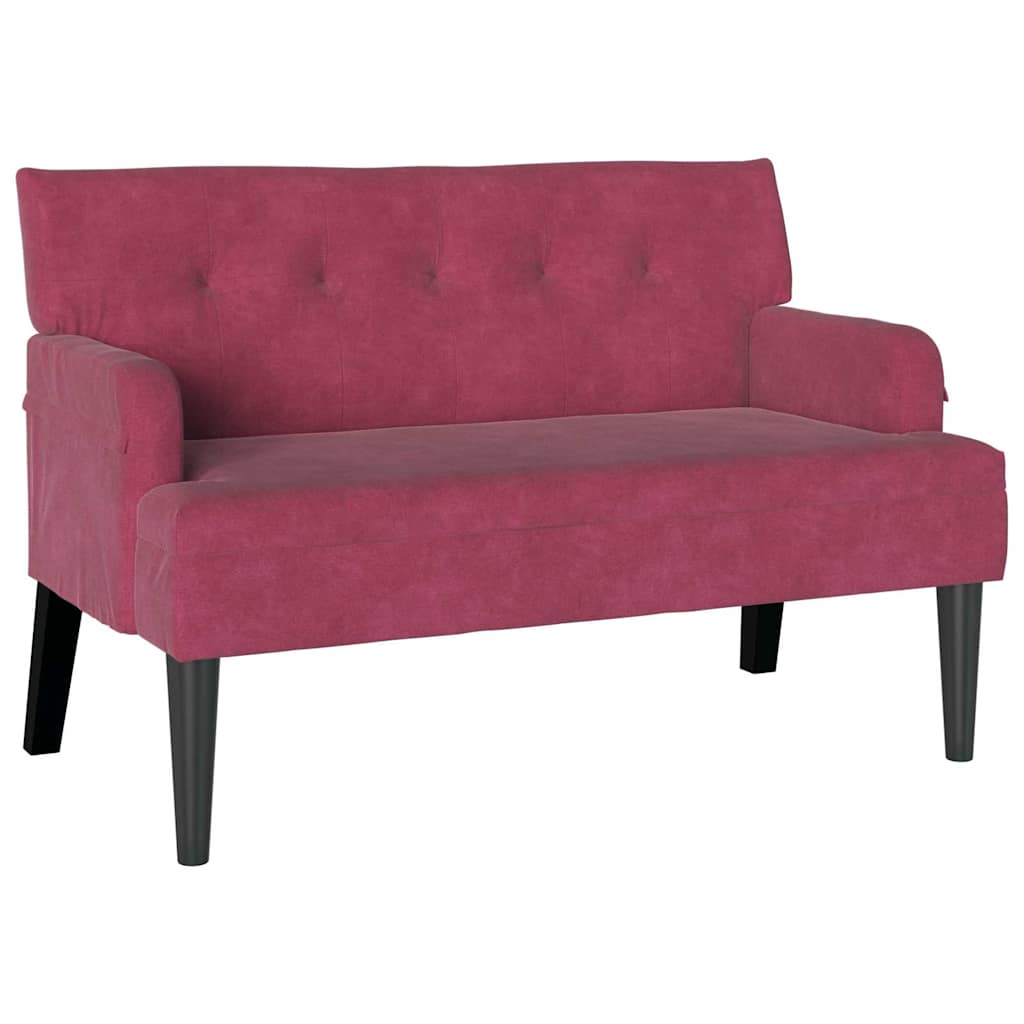 vidaXL Fotel Chesterfield Czerwone wino 112 x 65,5 x 75 cm Aksamit
