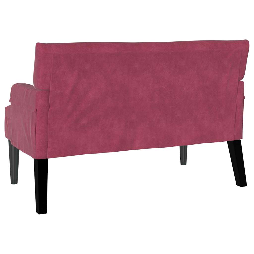 vidaXL Fotel Chesterfield Czerwone wino 112 x 65,5 x 75 cm Aksamit