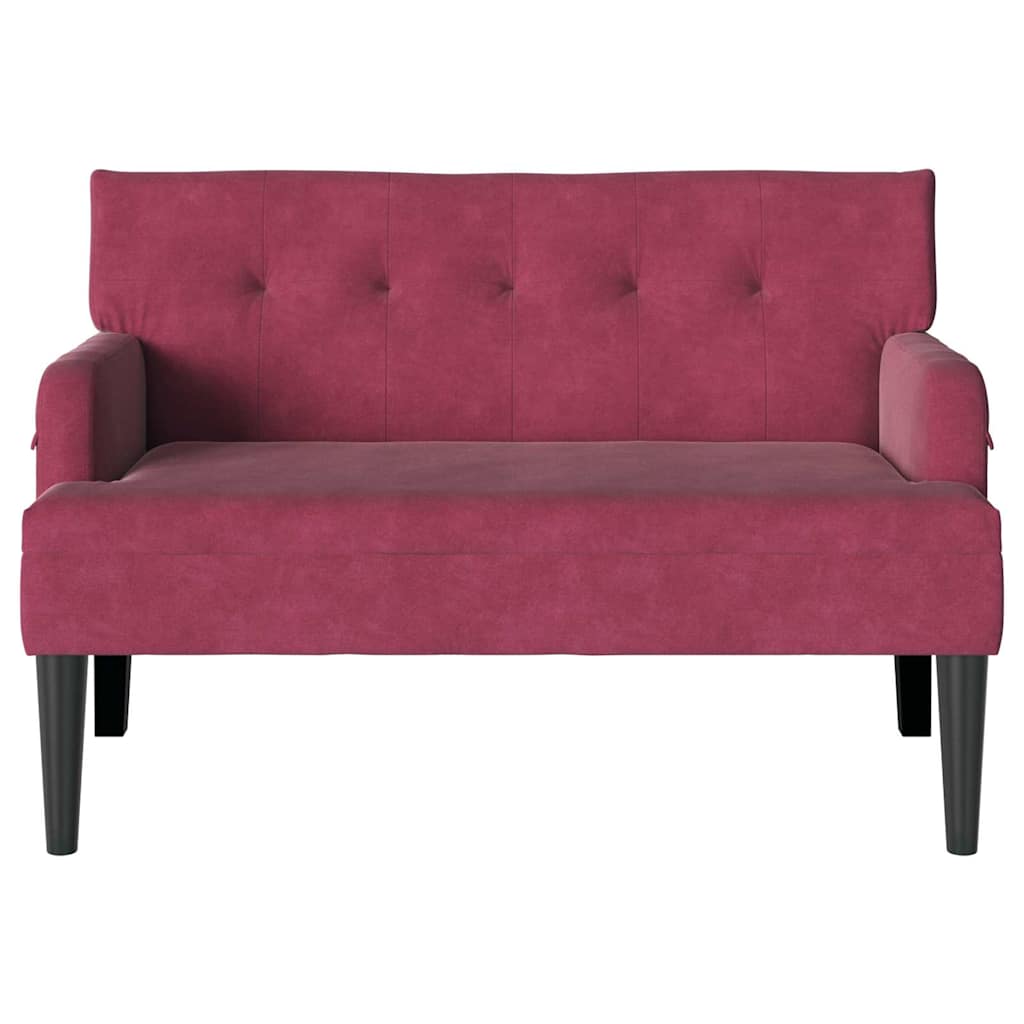 vidaXL Fotel Chesterfield Czerwone wino 112 x 65,5 x 75 cm Aksamit