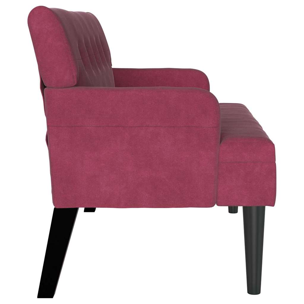 vidaXL Fotel Chesterfield Czerwone wino 112 x 65,5 x 75 cm Aksamit