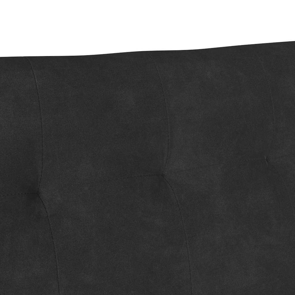 vidaXL Fotel Chesterfield Czarny 112 x 65,5 x 75 cm Aksamit
