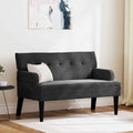 vidaXL Fotel Chesterfield Czarny 112 x 65,5 x 75 cm Aksamit