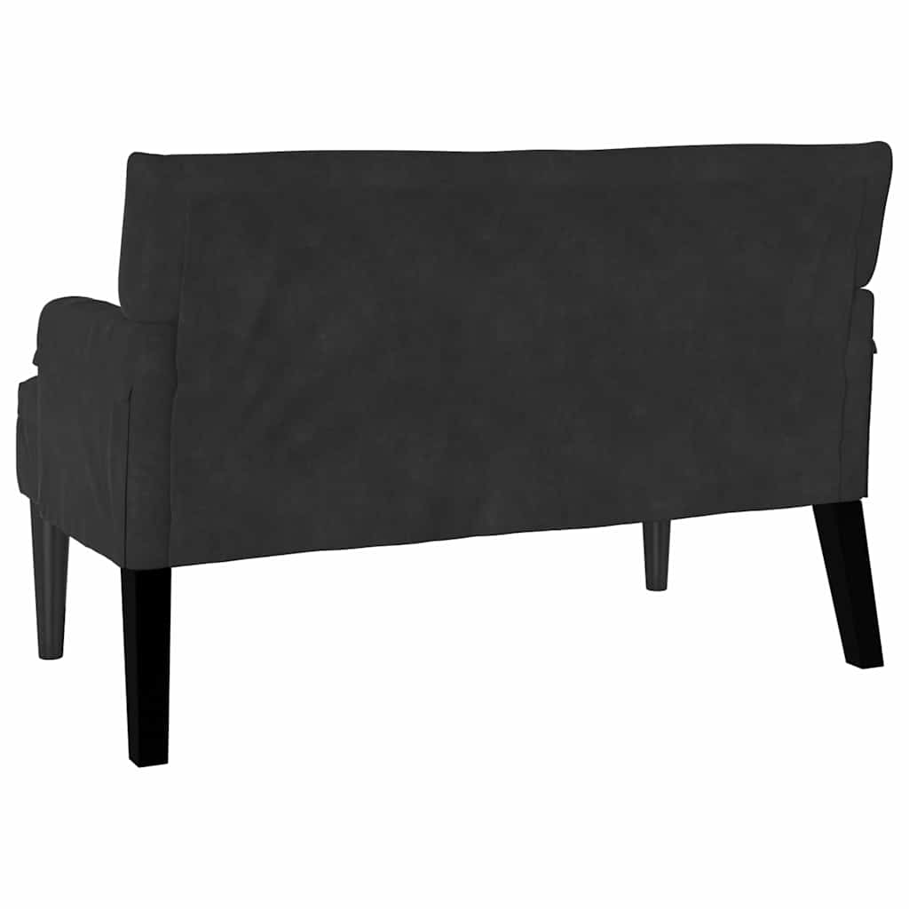 vidaXL Fotel Chesterfield Czarny 112 x 65,5 x 75 cm Aksamit