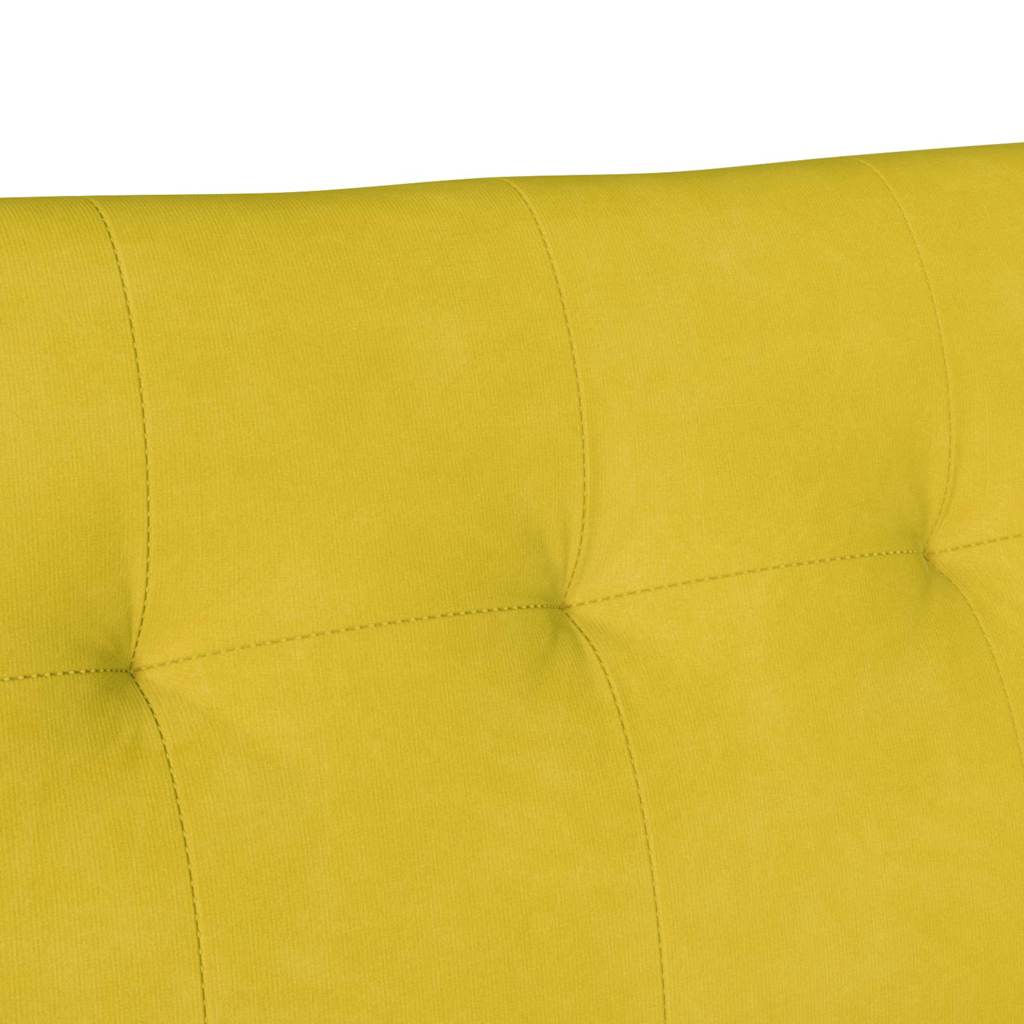 vidaXL Fotel Chesterfield Żółty 112 x 65,5 x 75 cm Aksamit