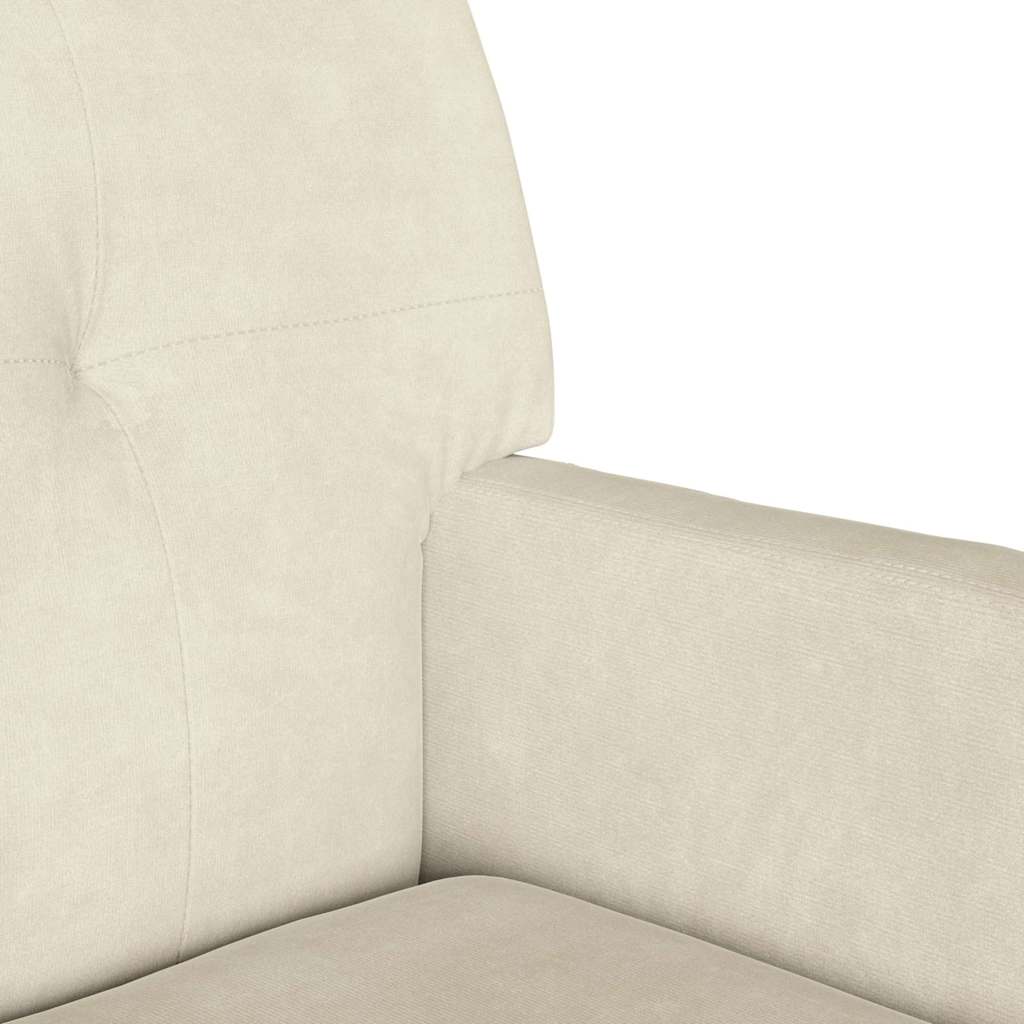 vidaXL Fotel Chesterfield Kremowy 112 x 65,5 x 75 cm Aksamit