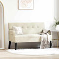 vidaXL Fotel Chesterfield Kremowy 112 x 65,5 x 75 cm Aksamit