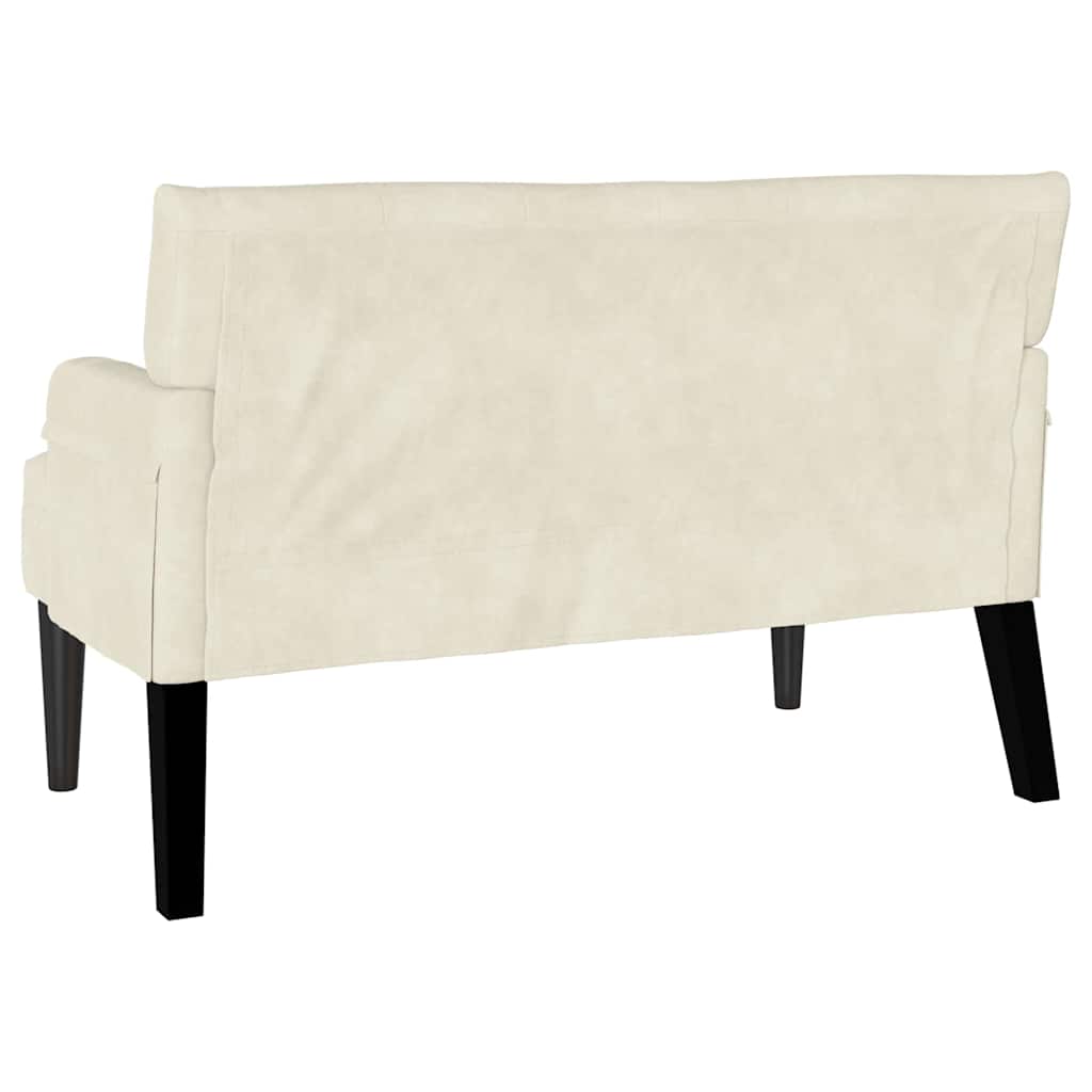 vidaXL Fotel Chesterfield Kremowy 112 x 65,5 x 75 cm Aksamit